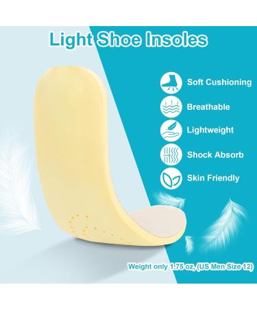 Yolopark Men's Loafer & Casual Shoes Insoles - EVA Foam Inserts for Comfort & Fit - Lightweight & Thin | Size 11 - Buy Online on GoSupps.com
