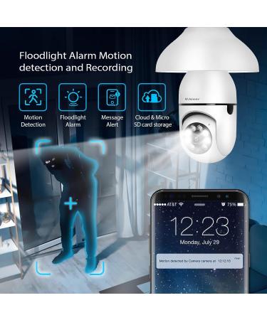 Jennov 3MP/2K Light Bulb Security Camera | Wireless Outdoor/Indoor Surveillance 360 Camera | Motion Detection, Color Night Vision, Two-Way Talk | WiFi Home Lightbulb Camera - Buy Online on GoSupps.com