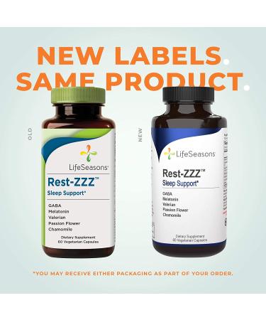 LifeSeasons Rest-ZZZ Sleep Support - 60 Vegetarian Capsules for Restful Sleep - Buy Online on GoSupps.com