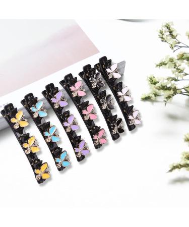 Braided Satin Hair Clips Set for Women Girls - 6PCS Triple Braided Hair Bands with Butterfly Clips - Buy Online on GoSupps.com