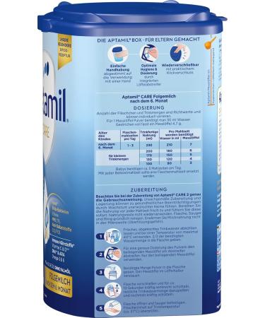 Aptamil Care 2 Follow-On Milk 800g | Omega 3 & 6 DHA & ARA | Palm Oil-Free Baby Food | International Shipping - Buy Online on GoSupps.com