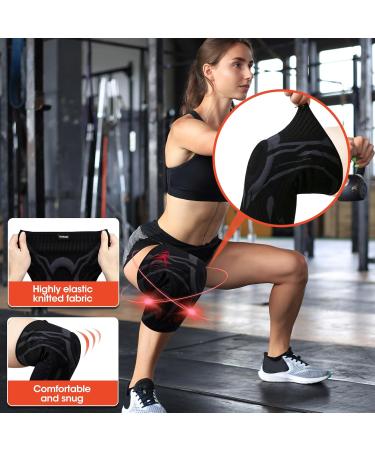Knee Brace for Arthritis Pain Relief | Patellar Stabilizing Compression Sleeve with Side Stabilizers - X-Large Black - Buy Online on GoSupps.com