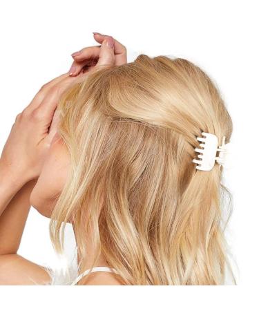 DEEKA 12 PCS Small Hair Clips Set - Double Row Teeth Hair Claw Clips for Thin Short Hair - Flower Matte Rectangle Clips - Women and Girls Accessories - 1.5 Inch (Pack of 12) - Black Brown White - Buy Online on GoSupps.com