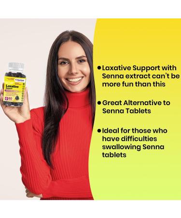 GenCare Laxative Support Gummies | Natural Senna Extract | Gentle Overnight Relief for Occasional Constipation | Non-GMO | 60 Gummies for Adults & Kids 6 - Buy Online on GoSupps.com