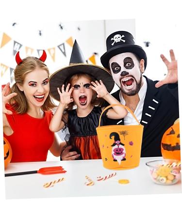 STOBAZA Orange Decor 3 Pcs Halloween Candy Bag Handbags Orange Basket Candy Basket Pumpkin Child Portable Halloween Decor - Buy Online on GoSupps.com