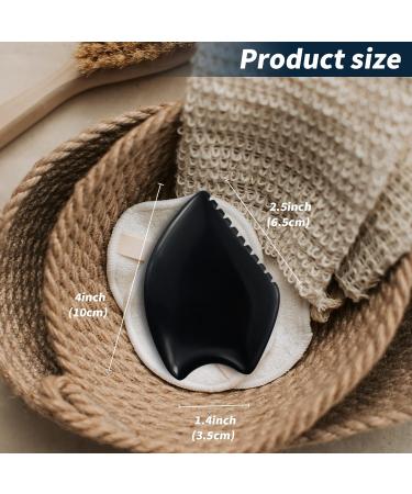 Gua Sha Massage Tool - Natural Black Stone Scraping Board for Facial Skin Care & Massager | Shop Internationally - Buy Online on GoSupps.com