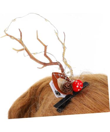 FOMIYES 3 Pairs Luminous Antler Hair Clip Deer Antler Hair Clips Reindeer Antlers Xmas Hairpins Christmas Hair Accessories Girls Dresses Hair Volume Clip Xmas Hair Clips Pp Halloween Elk - Buy Online on GoSupps.com
