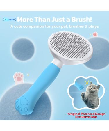 ZIMCATE Cat & Dog Brush - Ergonomic One-Click Cleaning Tool for Short & Long-Haired Pets Ideal for Rabbits - Blauer See Wool Brush - Buy Online on GoSupps.com