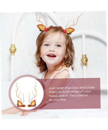 FRCOLOR 3 Pairs Christmas Glow Barrette Antlers Hair Clips Deer Horn Hair Barrettes Reindeer Antler Hair Accessory Mushroom Outfits for Girls Glowing Hair Clip Resin Filler Clothing Miss - Buy Online on GoSupps.com