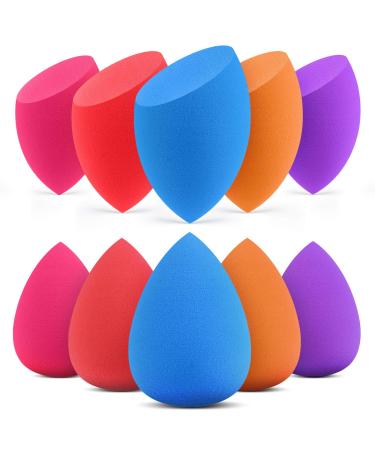 COSTICA Makeup Sponge Set Blender, Beauty Sponge Makeup Blender Flawless  for Liquid - Multi Colored 4 pcs Rose Series