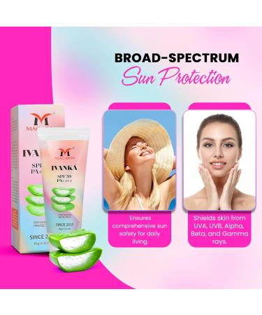 Macaria Cosmetics Ivanka Spf 50 Beach Defence face & body Sunscreen Sunblock Cream - Buy Online on GoSupps.com