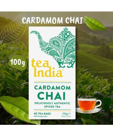 Tea India Chai Pick N Mix - Choose From 3 Flavours | Ginger-Chai Masala-Chai and Cardamom-Chai | Authentic Spiced-Tea Pack of 3 (Each 40 Teabags 100g) - Buy Online on GoSupps.com