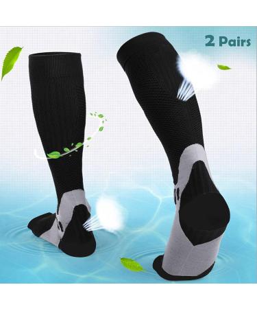 Buy Clicitina Compression Stockings Over the Knee for Women & Men - XXL Black Nylon | International Shipping Available - Buy Online on GoSupps.com
