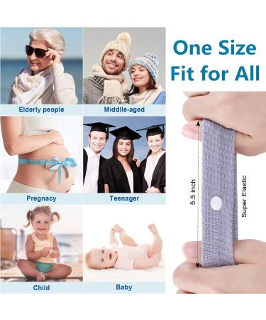 2 Pairs Car Motion Sickness Wristbands - Acupressure Nausea Relief Bands for Morning Sickness & Sea Travel in Black Grey - Buy Online on GoSupps.com