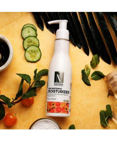 Nutriglow Advanced Organics Skin Whitening Moisturizer for Deeply Nourishing Hydrating and Tan Free Skin with Broad Spectrum SPF 15 All Skin Types No Sulphate 200 Ml - Buy Online on GoSupps.com