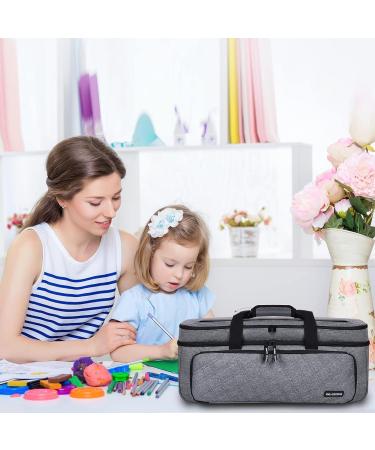Double-Layer Cricut Maker Carrying Case with Cover - Grey | Fits Explore Air, Air 2, Maker, Maker 3 | Cutting Mat Pocket | Organization & Storage Bag - Buy Online on GoSupps.com