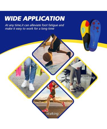 Updated Sport Insoles with Medium Arch Support | Shock Absorption for Plantar Fasciitis Relief | Orthotic Inserts for Men & Women | Breathable Non-Slip Design - Buy Online on GoSupps.com