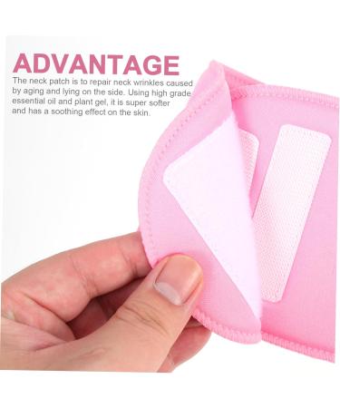 Cervical Fixation Tape - Neck Wrinkle Patches & Gel Pads for Skin Care | Smoothing Neck Strap | Pink 47x9.5cm - Shop Internationally - Buy Online on GoSupps.com