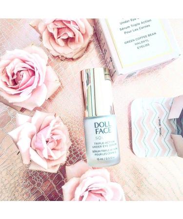 DOLL FACE Beauty Under Eye Cream | Triple Action Serum for Dark Circles, Anti-Aging, Bags & Puffiness | Peptide Complex | 15 ml - Buy Online on GoSupps.com