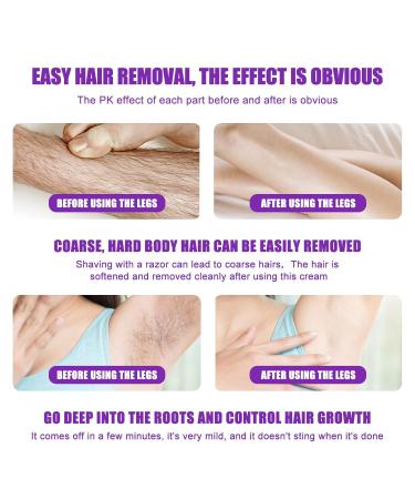 Hair Removal Cream for Women | Effective Unwanted Hair Remover for Underarms Legs Bikini & Pubic Area - 2.11fl.oz - Buy Online on GoSupps.com