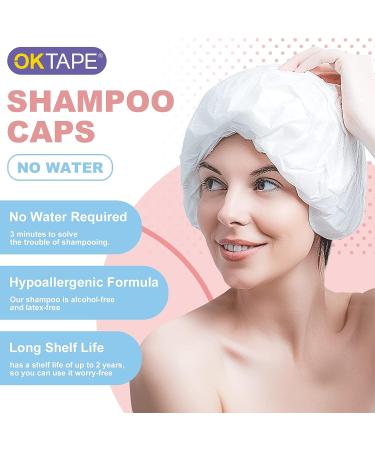 OK TAPE No Water Shampoo Caps (6-Pack) | Rinse Free Conditioning Shower Cap | Microwaveable | Cucumber Lavender Verbenae | 6 Count - Buy Online on GoSupps.com