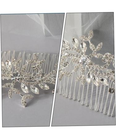 Housoutil Rhinestone Hair Combs Wedding Hair Comb Hair Comb Clips Hair Side Comb Bridal Hair Comb Hair Combs for Wedding Decor Tiara Rhinestones Bride Accessories Zinc Alloy White - Buy Online on GoSupps.com