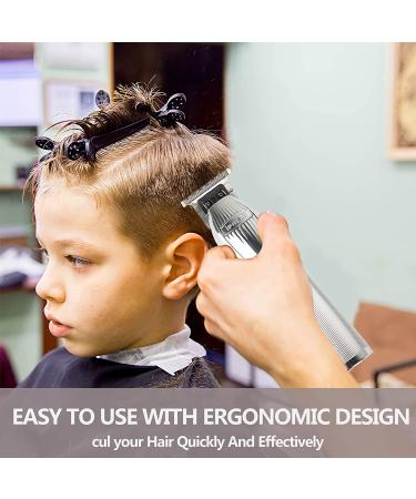 Kemei Professional Hair Clipper for Men - Cordless Rechargeable Trimmer with 6 Guide Combs and T-Blade for Hair Cutting and Grooming (S-Silver) - Buy Online on GoSupps.com