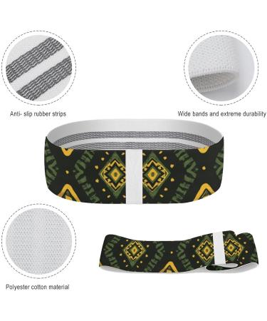 Shop Tribal Rhombus Printed Resistance Bands - Fabric Exercise Bands for Leg Workouts | International Shipping Available - Buy Online on GoSupps.com