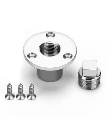 YUSOVE Garboard Drain Plug Kit,Marine 316 Stainless Steel Drain Plug Fits 1