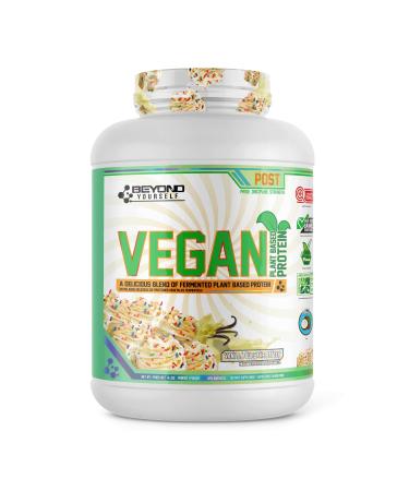 Beyond Vegan Protein Powder - Beyond Yourself | Fermented Non-GMO Complete Amino Acid Profile with MCT Oil | Gluten-Free Naturally Sweetened No Sugar or Fillers | 4lb Vanilla Cupcake Batter Vanilla Cupcake Batter 1.81 kg (Pack of 1)