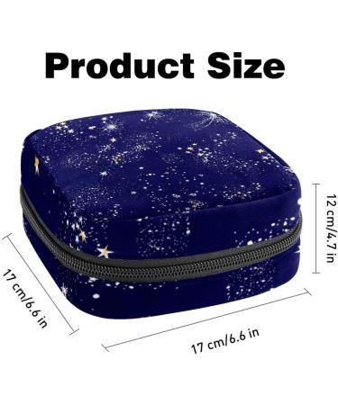 Night Sky Stars Menstrual Cup & Sanitary Napkin Storage Bag - Large Capacity Organizer for Girls Travel - Multi-Colored - Buy Online on GoSupps.com