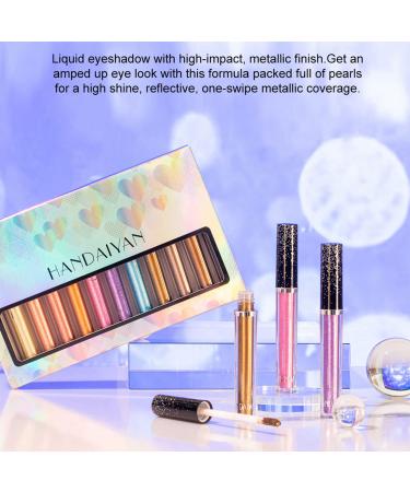 Sparkly Glitter Eyeshadow Palette - 40 Colors, Highly Pigmented Metallic Shimmer, Long Lasting Waterproof - Pink, Blue, Green, Red, Gold, Purple - 12PC Set - Buy Online on GoSupps.com
