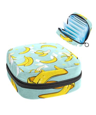 Women's bonds storage pockets Stillpad holder banana summer fruit portable period kit pocket feminine product bag for women girls color1