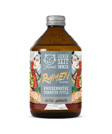 6 x 525ml broth Tonkotsu style for ramen 100% ORGANIC | Contains natural protein collagen | Low carb | Bone Broth