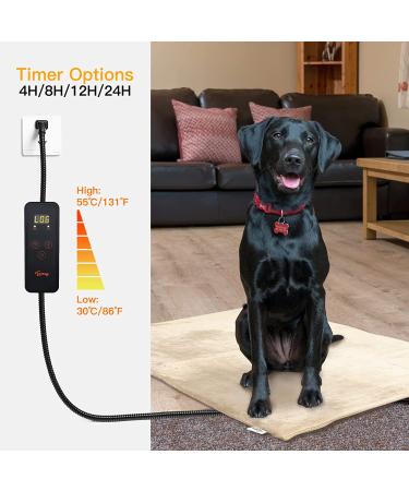 Toozey Adjustable Pet Heating Pad - Waterproof & Chew-Resistant Electric Mat for Dogs & Cats - Buy Online on GoSupps.com
