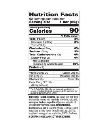 Kellogg's Rice Krispies Treats 60 Bars - 60 Count Pack - Buy Online on GoSupps.com