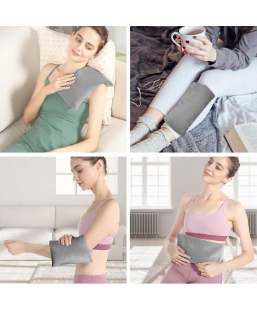SuzziPad Microwavable Heating Pad 7x12 - Washable Cover - Pain Relief for Shoulder, Belly, Elbow, Knee - Moist Heat Pack for Cramps, Arthritis, Sore Muscles - Grey - Buy Online on GoSupps.com