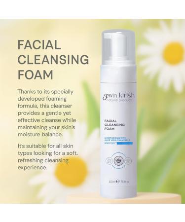 Gew n Kirish Facial Cleansing Foam Gentle Daily Cleanser for All Skin Types, With Aloe Vera, Chamomile, Niacinamide, Moisture-Balancing Soft Lather, 7.5 fl oz - Buy Online on GoSupps.com