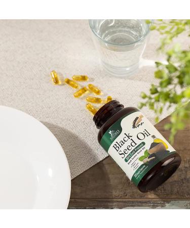 Black Seed Oil Capsules 1000mg - Premium Cold Pressed Nigella Sativa for Immune & Digestive Support - Vegan & Non-GMO - 120 Capsules - Buy Online on GoSupps.com