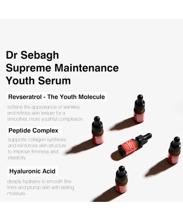 Dr Sebagh Supreme Maintenance Youth Serum (0.17 fl oz) - Award-Winning Anti Aging Resveratrol Serum for Face - Collagen-Boosting Hydrating - Advanced Resveratrol Skin Care Treatment - Buy Online on GoSupps.com
