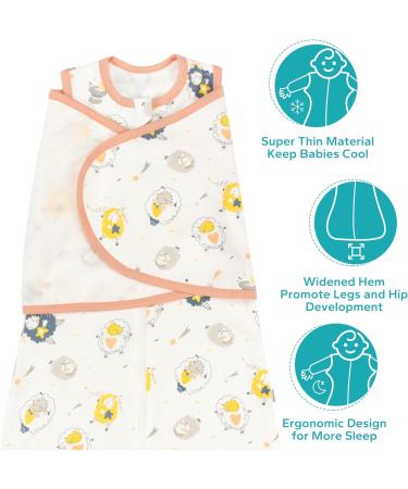 ZIGJOY Baby Swaddle Wearable Blanket 0.5 Tog 100% Cotton | Adjustable Sleep Sack for Newborn Boy Girl 6-12 Months - Buy Online on GoSupps.com