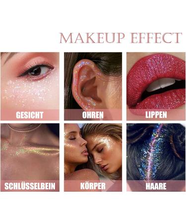  EONFAVE Glitter Body Gel Gold Glitter Mermaid Glitter Face Hair Lip Nail Makeup Festival Party Mermaid Liquid Eyeshadow - Buy Online on GoSupps.com