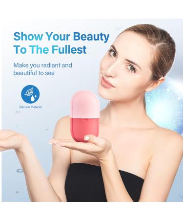 Buy Ice Roller for Face & Eye - Skin Care Kit for Brighter Skin Reduced Fine Lines Shrink Pores & Acne Relief - Pink - Buy Online on GoSupps.com