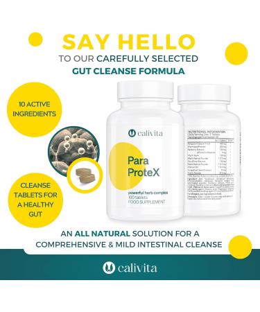 ParaProteX Detox Cleanse - Worming Tablets for Humans - Colon Cleanse - 100 Tablets - Buy Online on GoSupps.com
