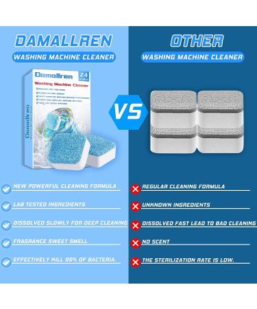 Damallren Washing Machine Cleaner - 24 Tablets for HE Front Loader & Top Load Washers - Buy Online on GoSupps.com