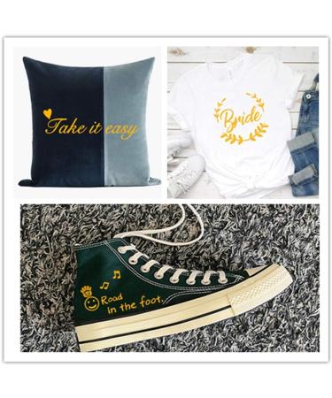 HTV Heat Transfer Vinyl 12''x5' Roll - Easy to Cut & Weed Sticky PVC Iron On Vinyl for DIY T-Shirts - Yellow - Buy Online on GoSupps.com