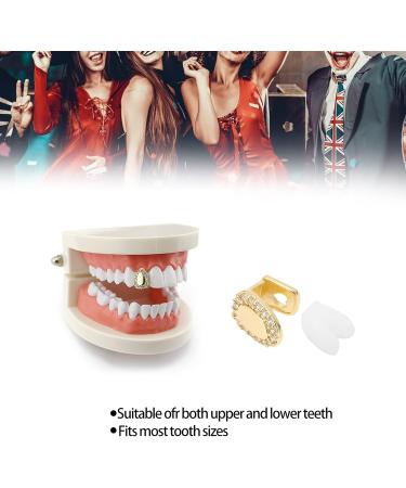 Shining Gold Hip Hop False Tooth Decoration for Halloween & Festivals | Unique Teeth Bling for Men & Women - Buy Online on GoSupps.com