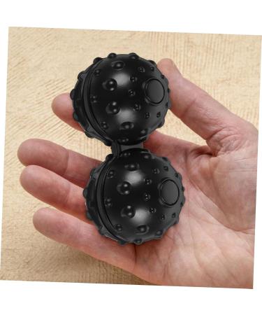 GLEAVI 3pcs Black Rattan Yoga Balls & Massage Lacrosse Balls - Perfect for Pain Relief & Relaxation - Buy Online on GoSupps.com