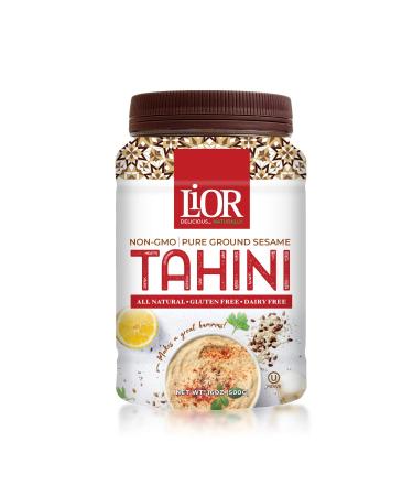 LiOR Tahini, All Natural 100% Pure Ground Sesame, 16 Ounce Jar