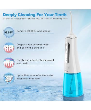 Water Flosser Cordless for Teeth - Rockwell 4 Modes Dental Oral Irrigator 6 Jet Tips 300ML Tank Rechargeable & Waterproof Ideal for Home & Travel - Buy Online on GoSupps.com
